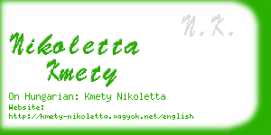 nikoletta kmety business card